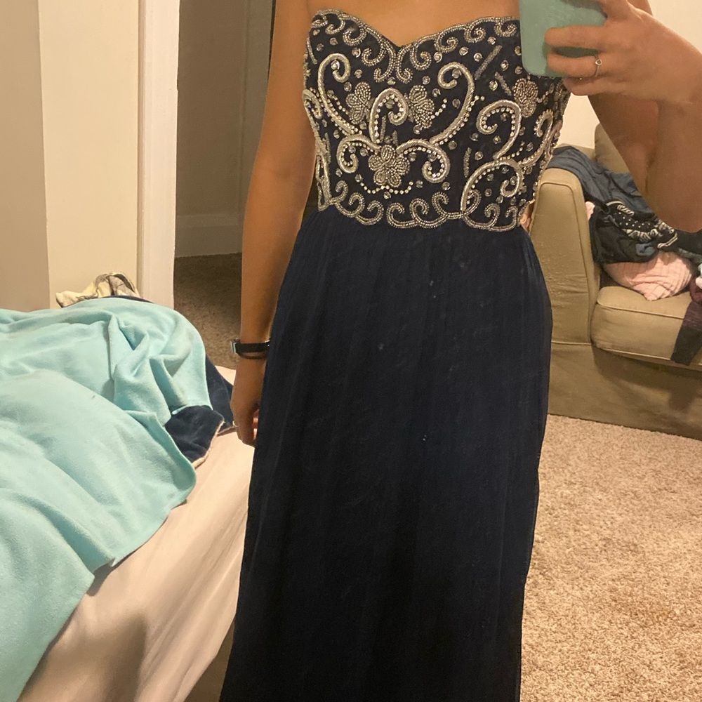 Navy prom dress size 2